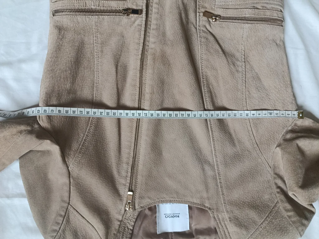 Chaqueta de cuero beige Mango talla S – photo 8